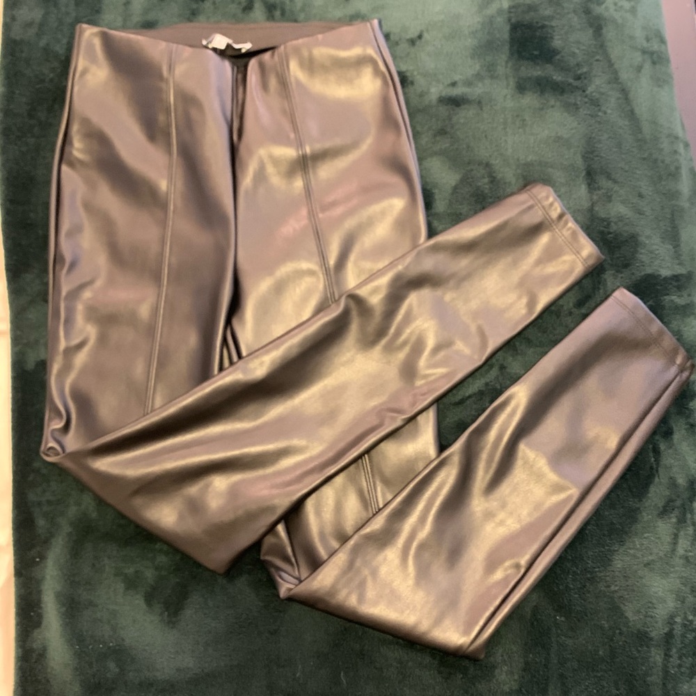 Charlotte Russe black pleather leggings